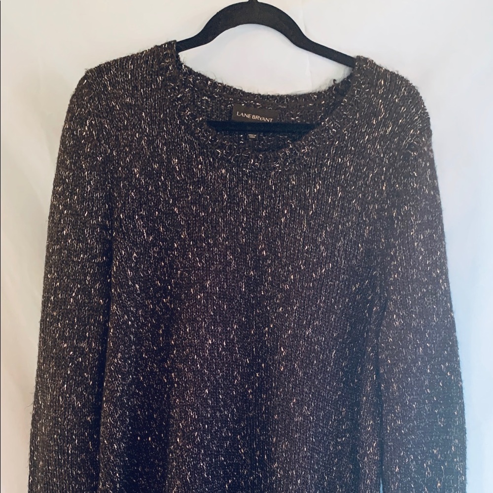 Gray sparkly woven sweater